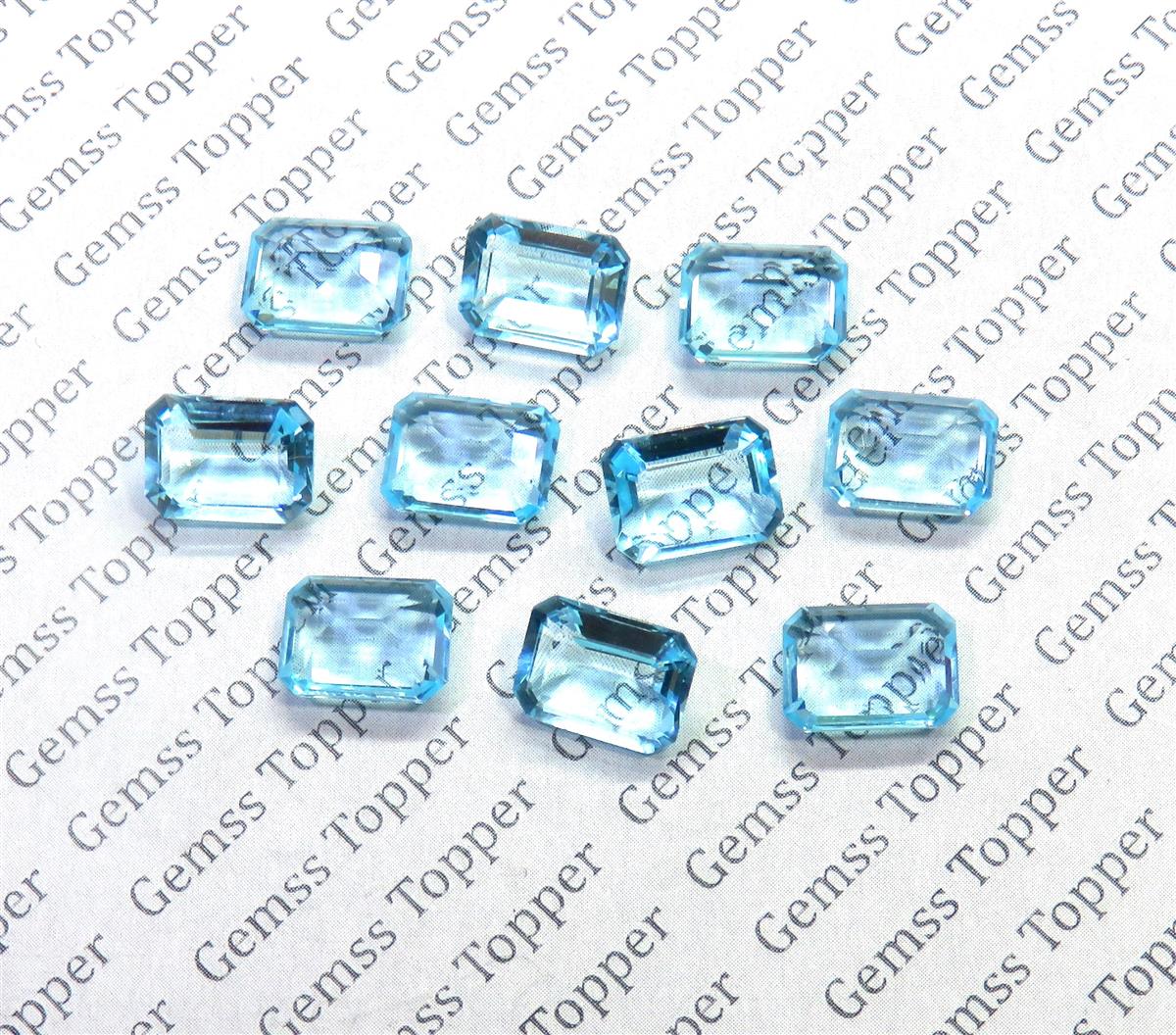 Sky Blue Topaz 8x10 mm Octagon Faceted